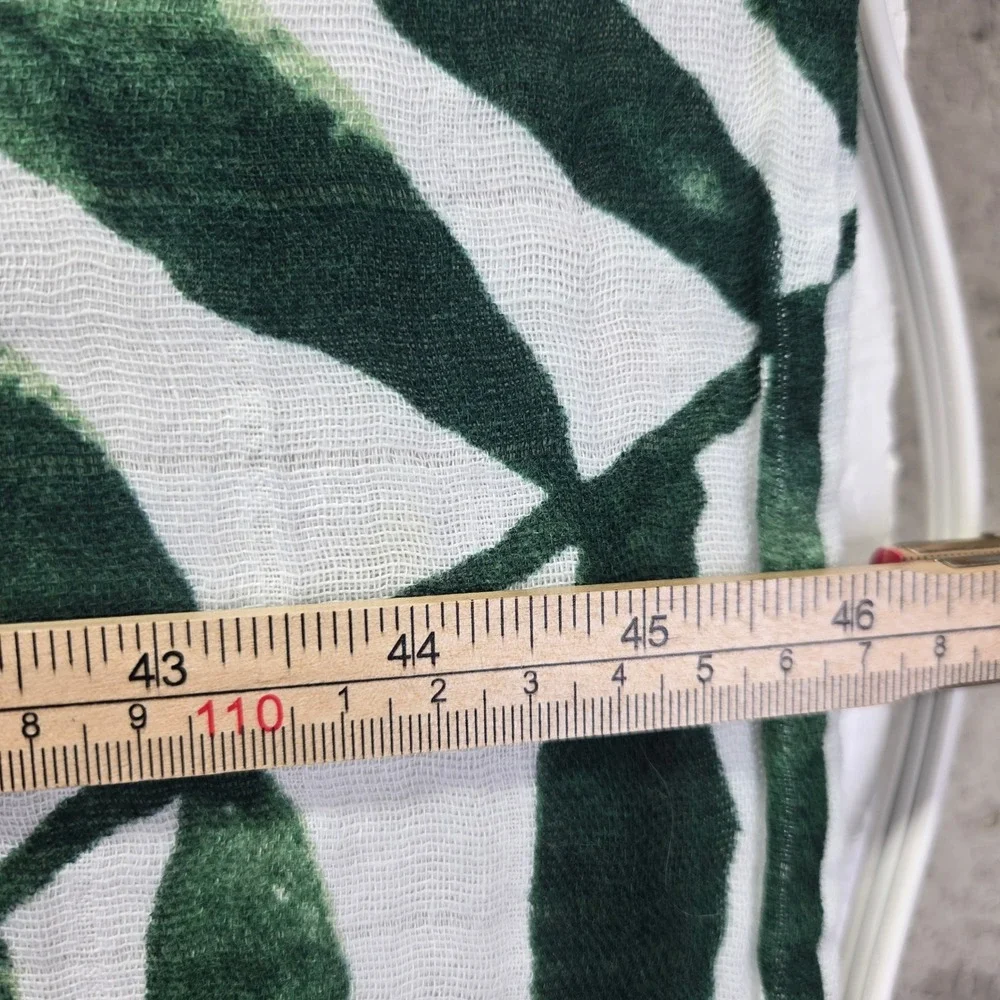 Little Unicorn Tropical Leaf Cotton Muslin‎ Swaddle Blanket Green White 46x46